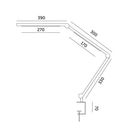 Настільна LED лампа з регулюванням яскравості TENUIX FOLD LED/20W/230V 3000-6500K чорний