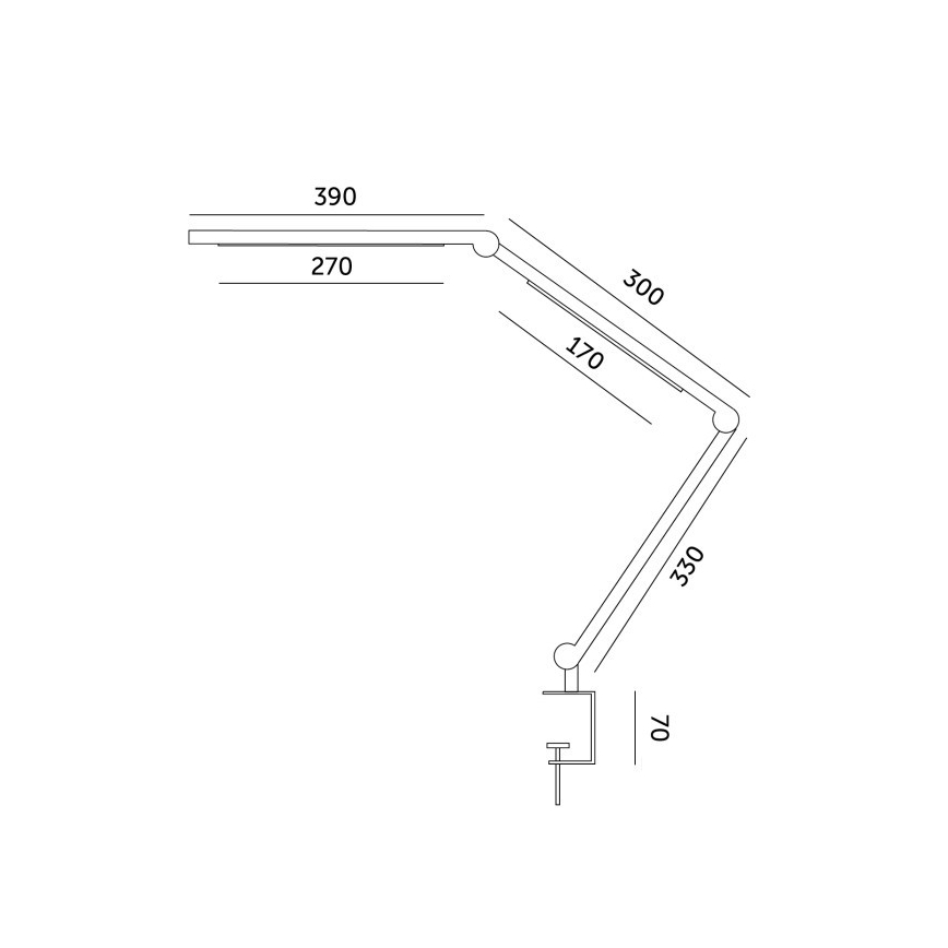 Настільна LED лампа з регулюванням яскравості TENUIX FOLD LED/20W/230V 3000-6500K чорний
