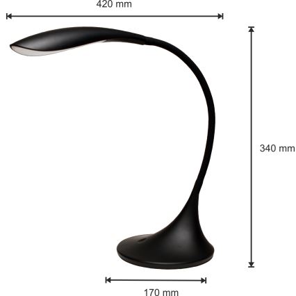 Настільна LED лампа з регулюванням яскравості VELA LED/6,5W/230V чорний