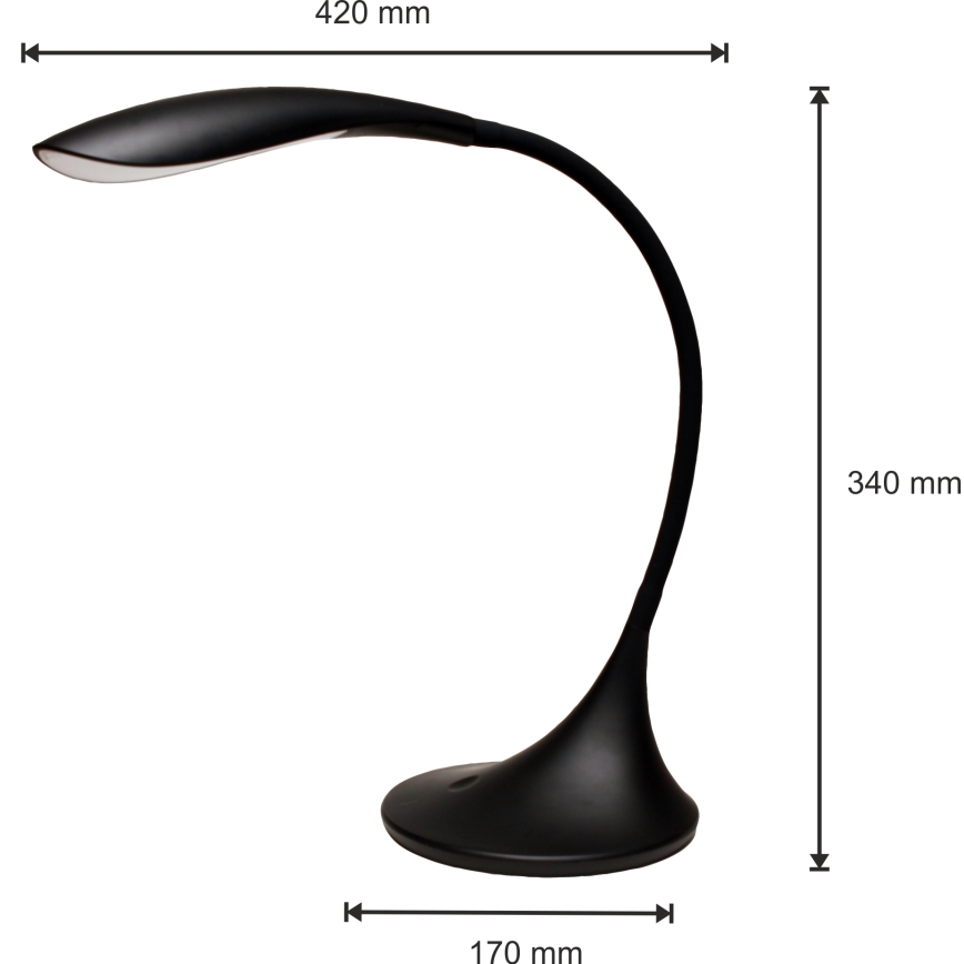 Настільна LED лампа з регулюванням яскравості VELA LED/6,5W/230V чорний