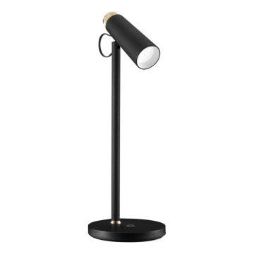 Настільна LED лампа з регулюванням яскравості з бездротовою Qi зарядкою TIT LED/12W/230V чорний