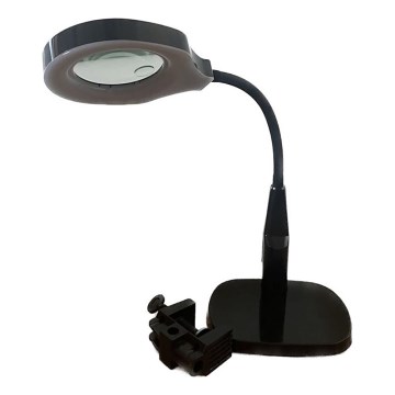 Настільна LED лампа з регулюванням яскравості з біфокальною лінзою LED/6W/230V 6000-7000K чорний