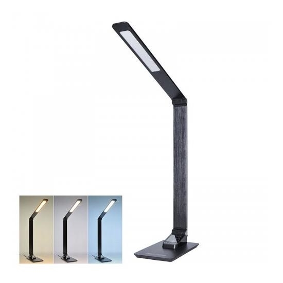 Настільна LED лампа з регулюванням яскравості з дисплеєм LED/8W/230V чорний