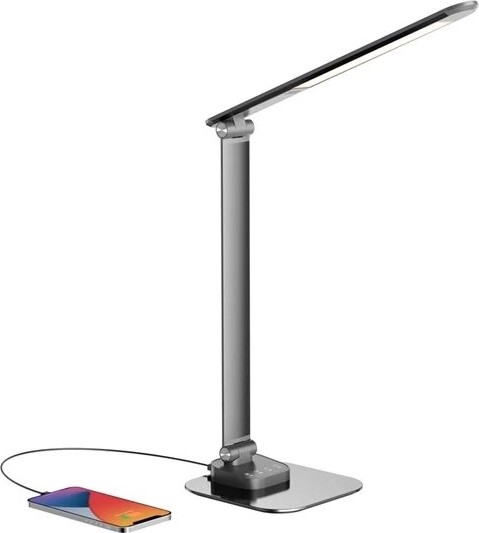Настільна LED лампа з регулюванням яскравості з USB LED/7,5W/230V 3000K/4000K/5500K антрацит