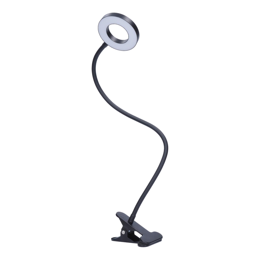 Настільна LED лампа з регулюванням яскравості з затискачем LED/8W/230V 3000/4000/5000K чорний