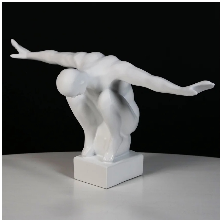 Настільна прикраса 19,5x16x38,5 см смола/біла