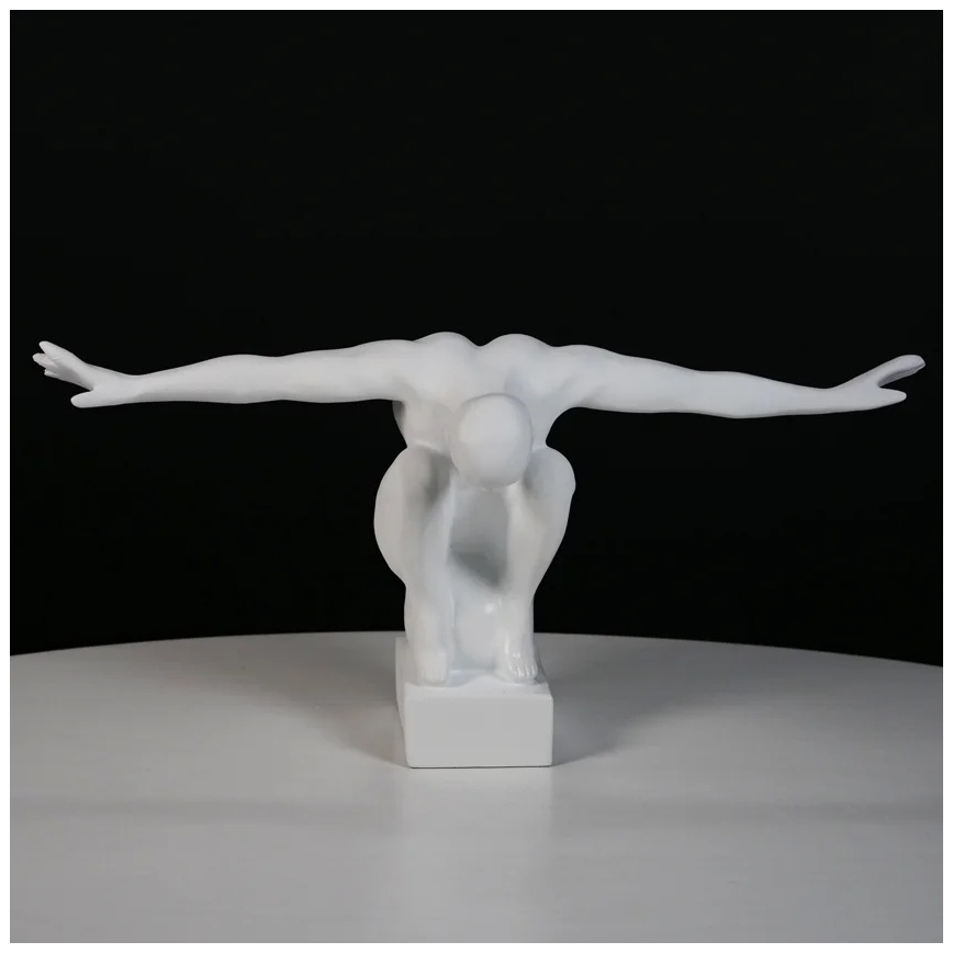 Настільна прикраса 19,5x16x38,5 см смола/біла