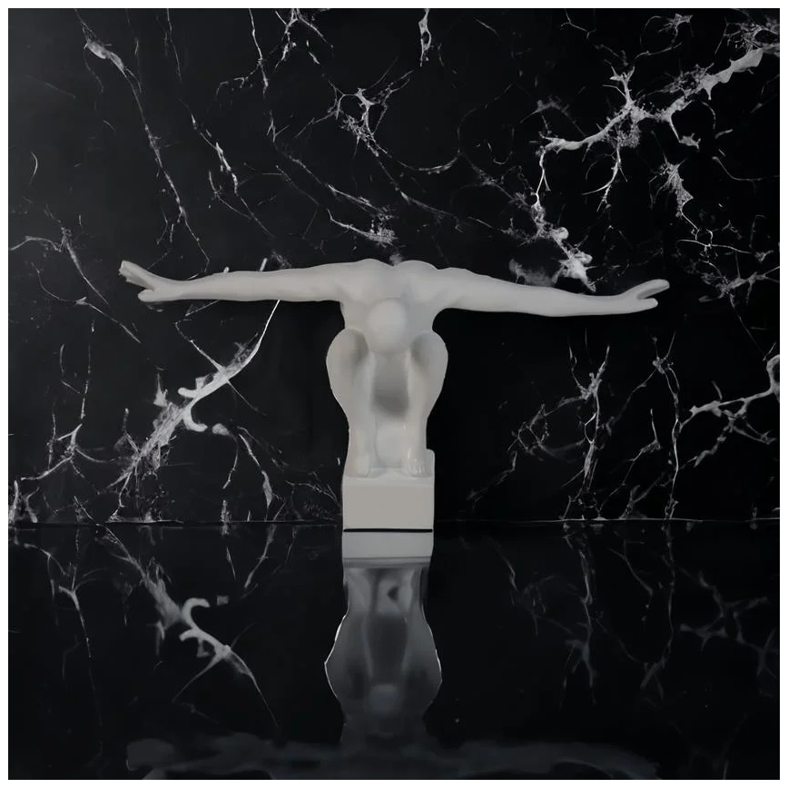 Настільна прикраса 19,5x16x38,5 см смола/біла