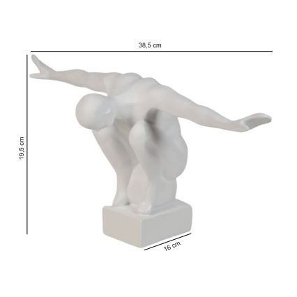 Настільна прикраса 19,5x16x38,5 см смола/біла