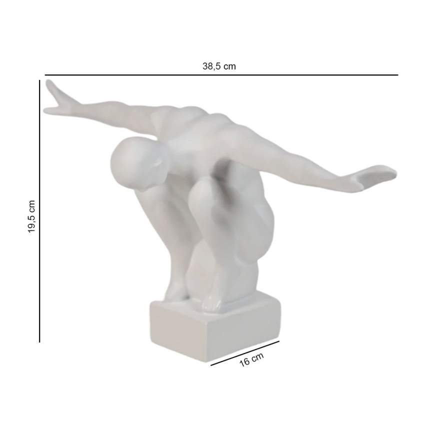 Настільна прикраса 19,5x16x38,5 см смола/біла