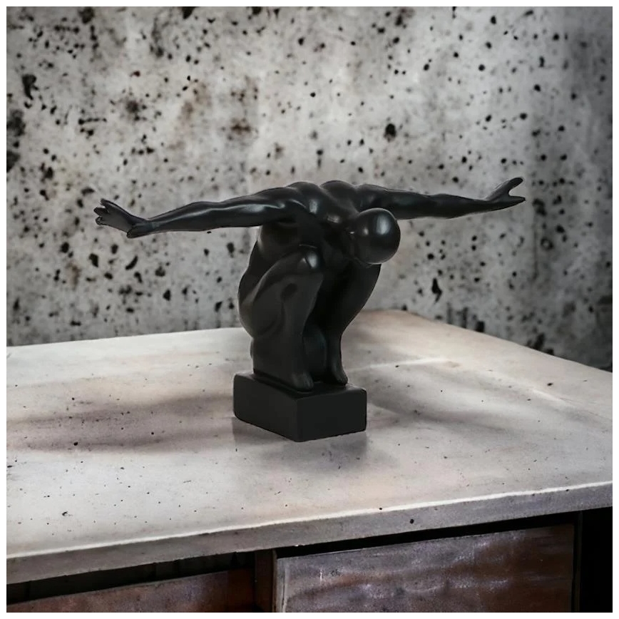 Настільна прикраса 25x41x20 см смола/чорний