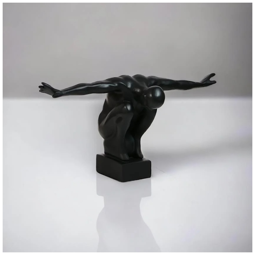 Настільна прикраса 25x41x20 см смола/чорний