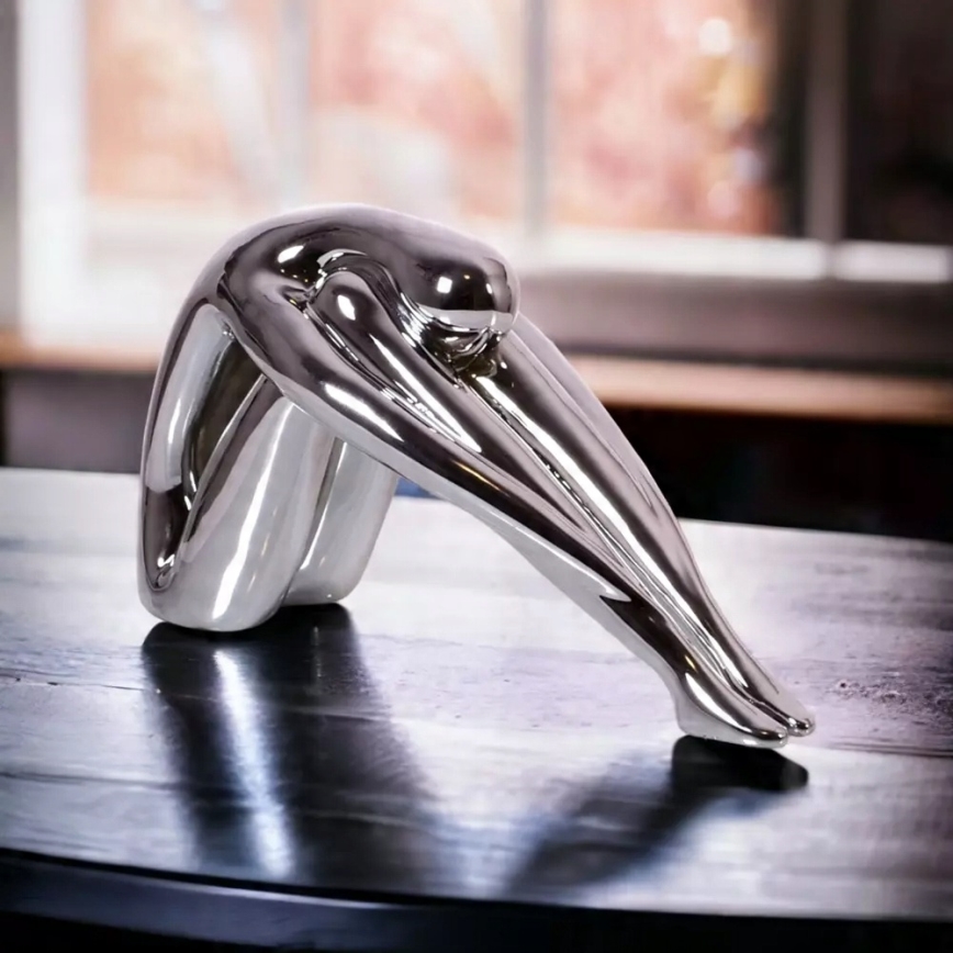 Настільна прикраса 31x21x17 см смола/глянцевий хром