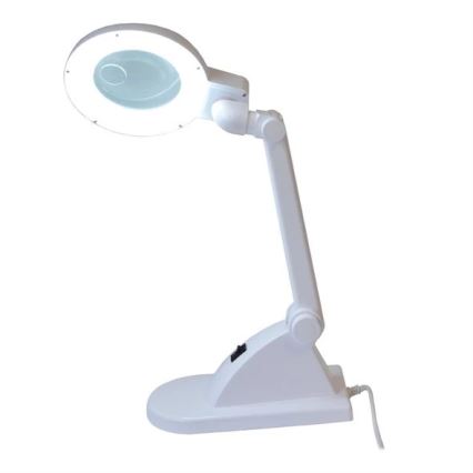Настільна світлодіодна лампа з лупою LED/6W/230V біла