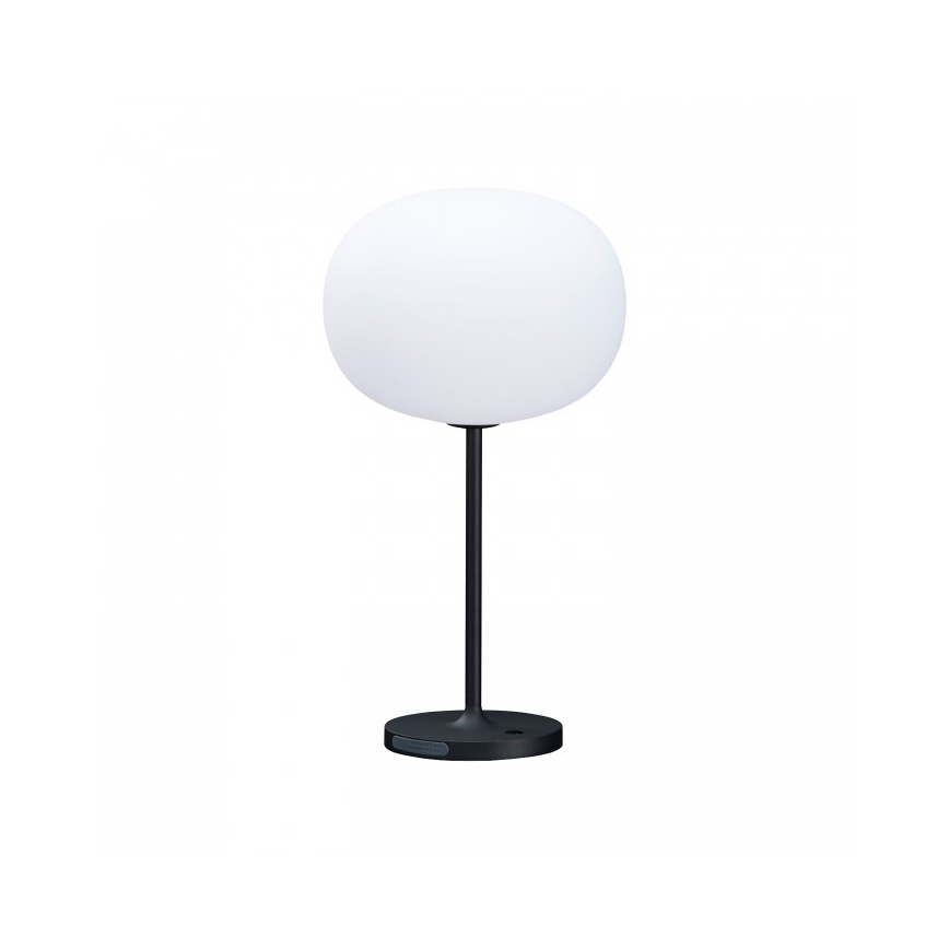 LED затемнювана акумуляторна зовнішня настільна лампа VENEZIA LED/2W/5V 2700K IP54 4000 mAh чорна