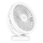 Настільний вентилятор з LED підсвіткою, акумуляторний, LED/3W/5V USB, 2400 мАг, білий