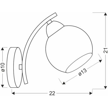 Настінна лампа AMOS 1xE27/40W/230V золотий