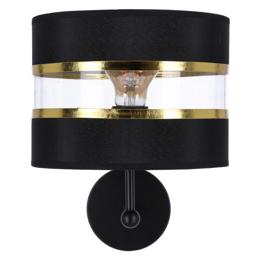 Настінна лампа ANDY 1xE27/40W/230V чорний/золотий
