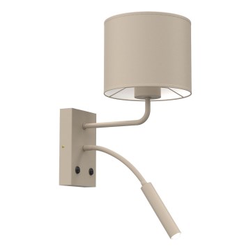 Настінна лампа ARDEN 1xE27/15W/230V + 1xG9/8W бежева