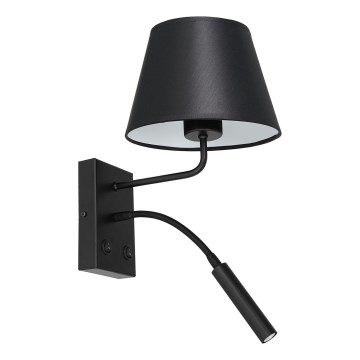 Настінна лампа ARDEN 1xE27/60W+1xG9/8W/230V чорний/білий