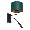 Настінна лампа ARDEN 1xE27/60W+1xG9/8W/230V зелений/золотий