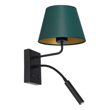 Настінна лампа ARDEN 1xE27/60W+1xG9/8W/230V зелений/золотий