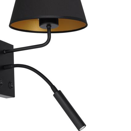 Настінна лампа ARDEN 1xE27/60W/230V + 1xG9/8W чорний/золотий