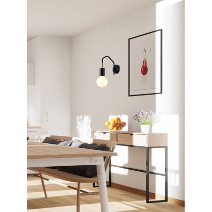 Настінна лампа BASSO 1xE27/40W/230V чорний