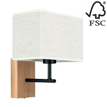 Настінна лампа BOHO 1xE27/25W/230V дуб – FSC сертифіковано