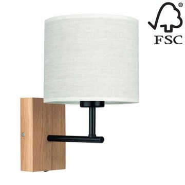 Настінна лампа BOHO 1xE27/25W/230V дуб – FSC сертифіковано