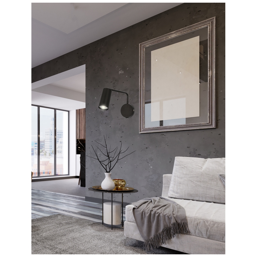 Настінна лампа (бра) TINA 1xGU10/15W/230V чорний