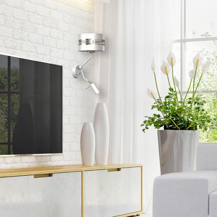Настінна лампа/бра ULTIMO 1xE27/40W/230V + 1xGU10/MR11/7W білий