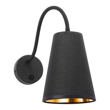 Настінна лампа (бра) WIRE 1xE27/15W/230V чорний/золотий