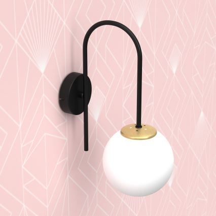 Настінна лампа CAMBRIDGE 1xE14/60W/230V чорний/латунь