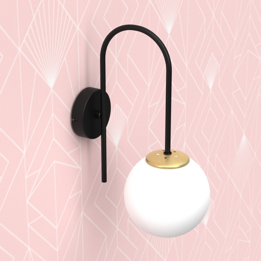 Настінна лампа CAMBRIDGE 1xE14/60W/230V чорний/латунь