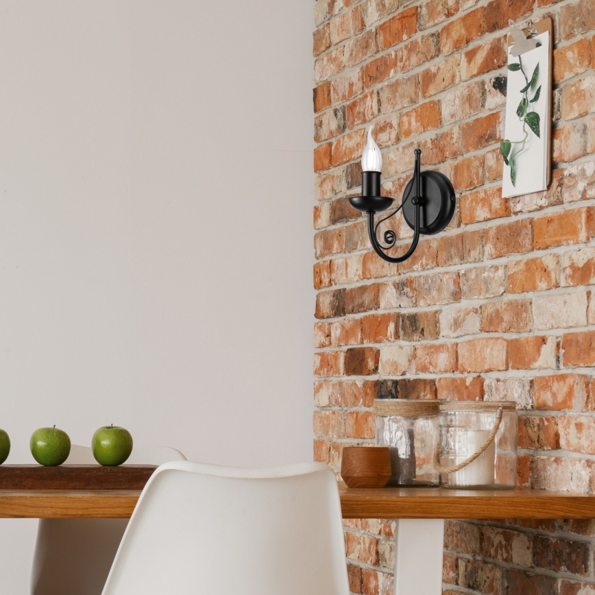 Настінна лампа DONATO 1xE14/40W/230V чорний