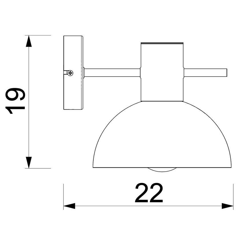 Настінна лампа ESTATE MINI 1xE27/15W/230V чорний