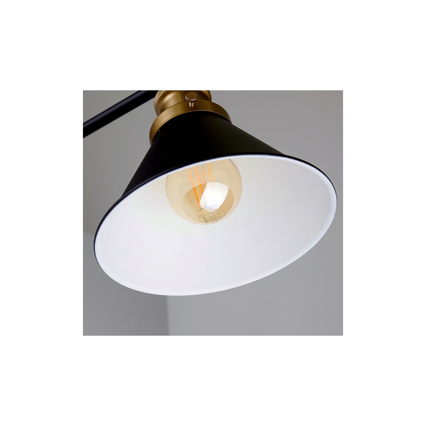 Настінна лампа FUNDO 1xE27/40W/230V чорна/золота