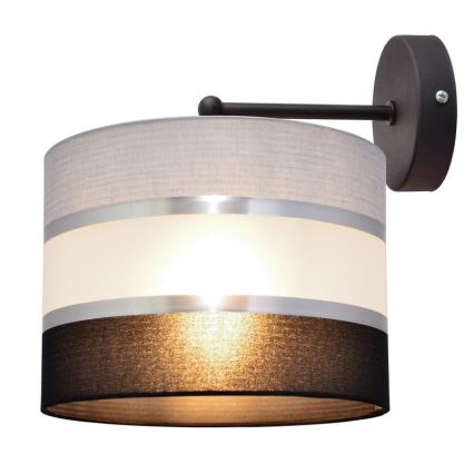 Настінна лампа HELEN 1xE27/15W/230V чорний/сірий/срібний