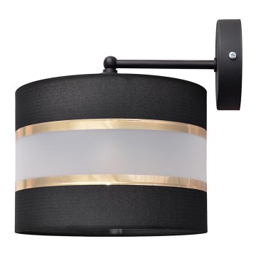 Настінна лампа HELEN 1xE27/15W/230V чорний/золотий