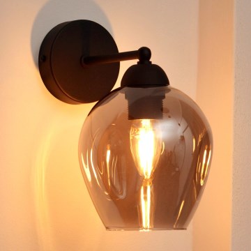 Настінна лампа LILI 1xE27/15W/230V чорний/сірий