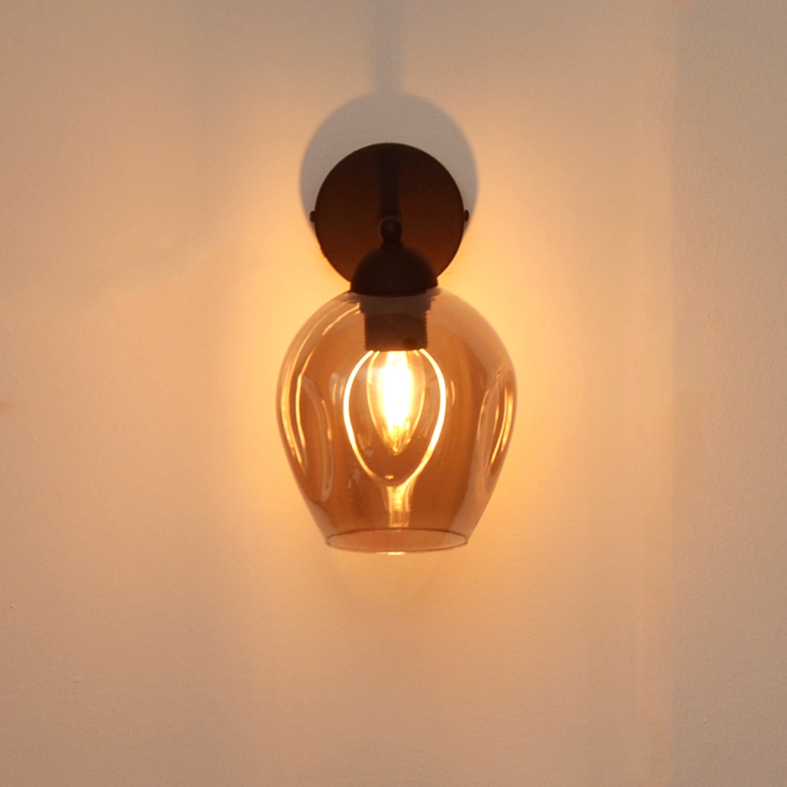 Настінна лампа LILI 1xE27/15W/230V чорний/сірий