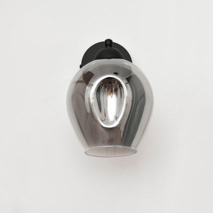 Настінна лампа LILI 1xE27/15W/230V чорний/сірий