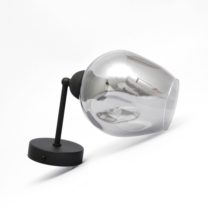 Настінна лампа LILI 1xE27/15W/230V чорний/сірий