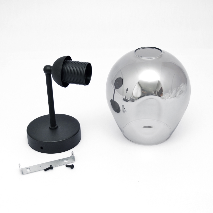 Настінна лампа LILI 1xE27/15W/230V чорний/сірий