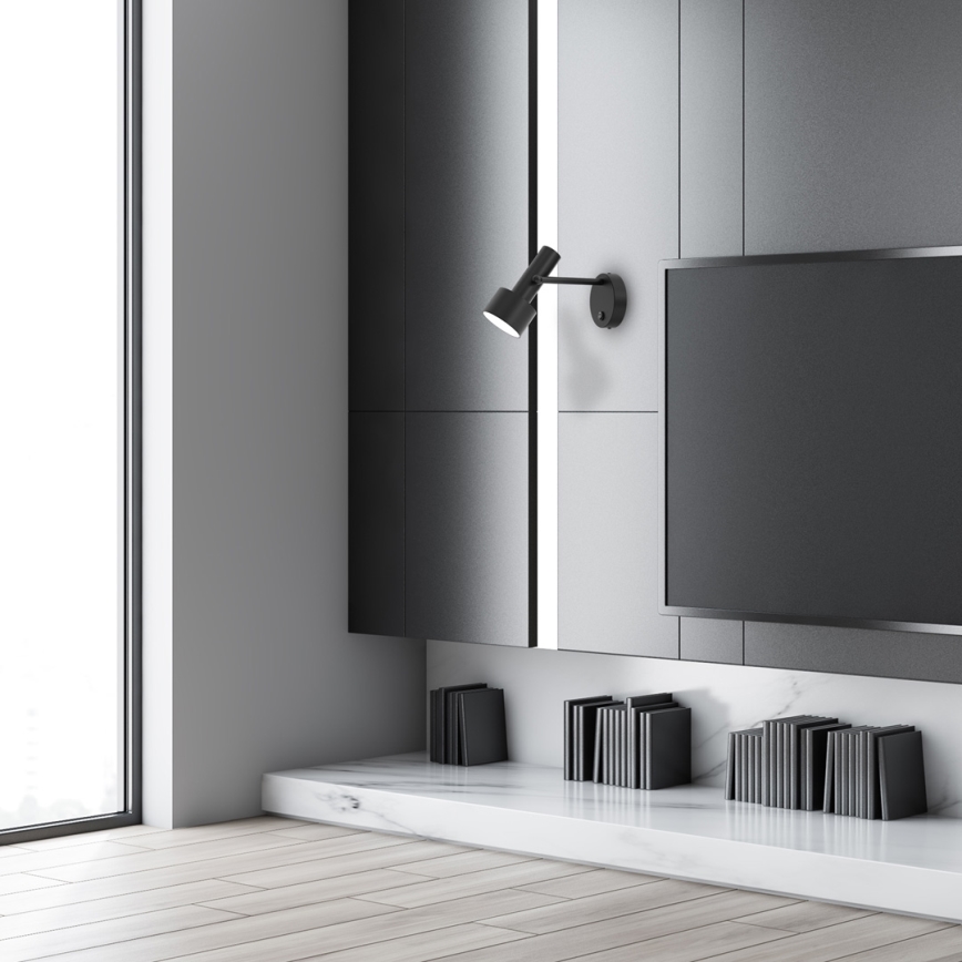 Настінна лампа LINTERNA 1xGX53/12W/230V чорний