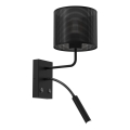 Настінна лампа LOFT SHADE 1xE27/60W+1xG9/8W/230V чорна
