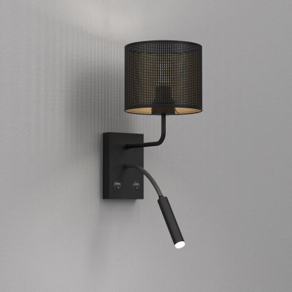 Настінна лампа LOFT SHADE 1xE27/60W+1xG9/8W/230V чорна/золота