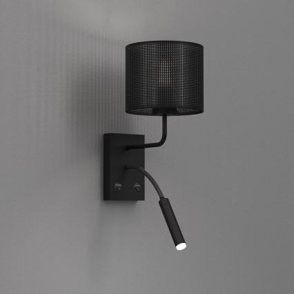 Настінна лампа LOFT SHADE 1xE27/60W+1xG9/8W/230V чорний
