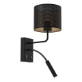 Настінна лампа LOFT SHADE 1xE27/60W+1xG9/8W/230V чорний/золотий